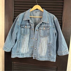 3/4 Sleeve Denim Jacket XL